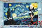 LADY GAGA von Vincent van Gogh. 60x45 cm. Blickfang! Star Souvenir. Super Deko. 